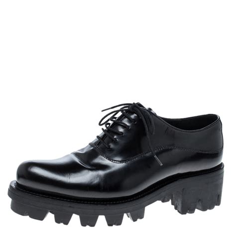 prada platform oxfords|prada lug sole platform sneakers.